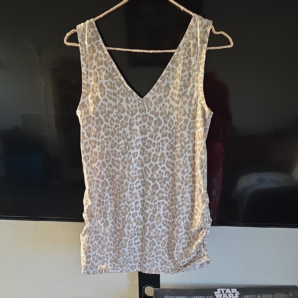 Leopard Print Reversable V-Neck Tank Top